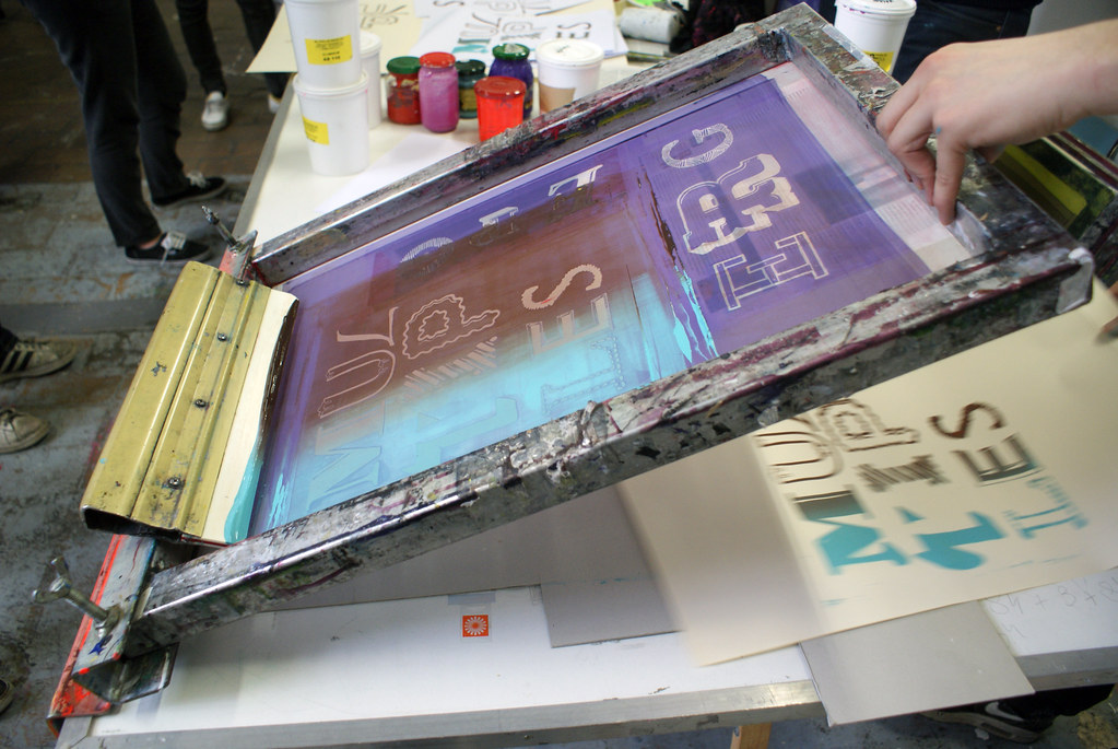 Silkscreen-printing-on-tee-shirt